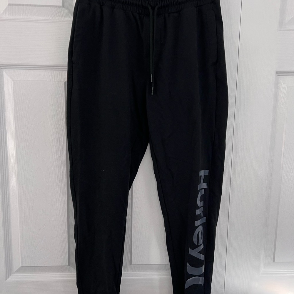 Hurley Men's Black Joggers with Logo